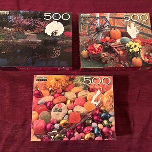 Lot of 3 Sealed/Unopened 500-Piece Mohican Press JIGSAW PUZZLES
